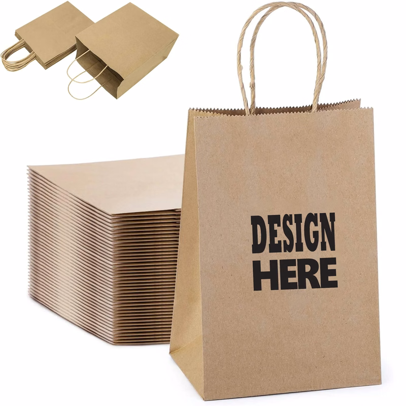 Kraft Paper Gift Bag with Handle