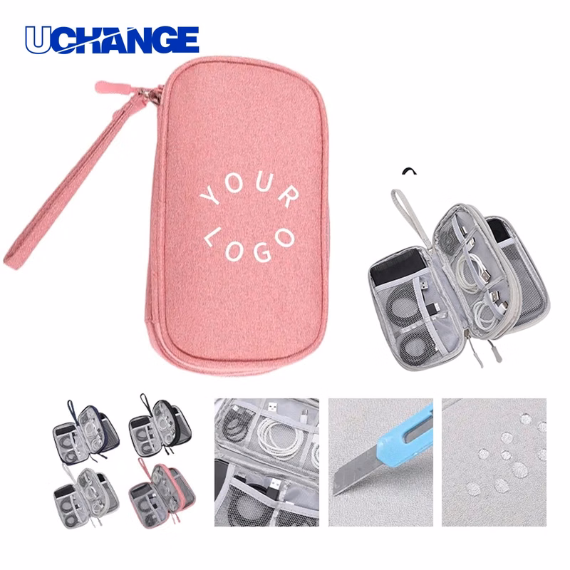 Compact Oxford Pouch Organizer for Digital Accessories and Cords