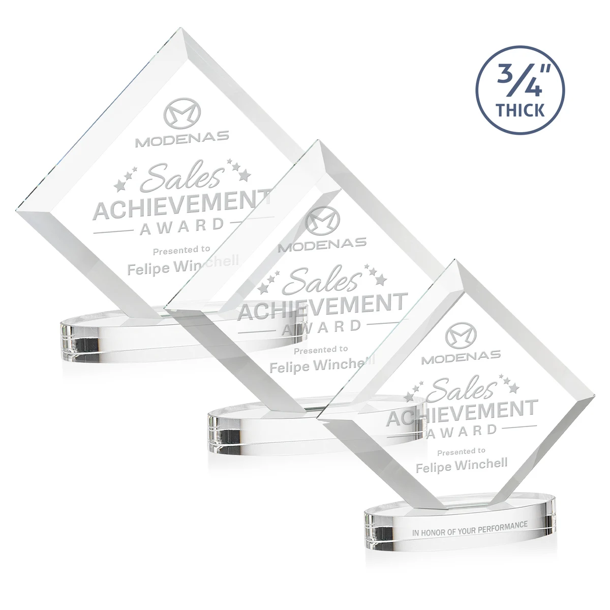 Belaire Award on Alberton Base - Clear 1
