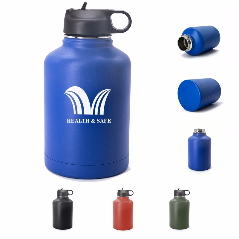64oz Stainless Steel Insulated Bottle w/ Straw Lid