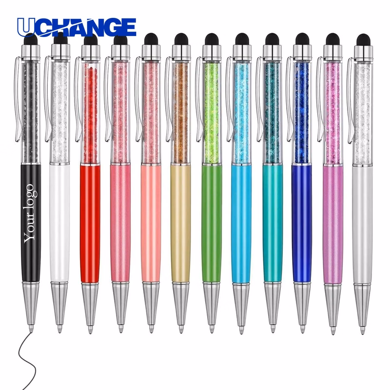 Crystal Ballpoint Pen w Stylus for Gifts