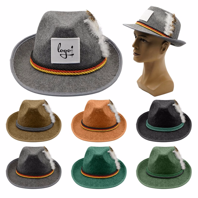 Oktoberfest German Carnival Alpine Fedora Adult Hat