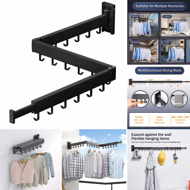 Wall Mounted Clothes Drying Rack