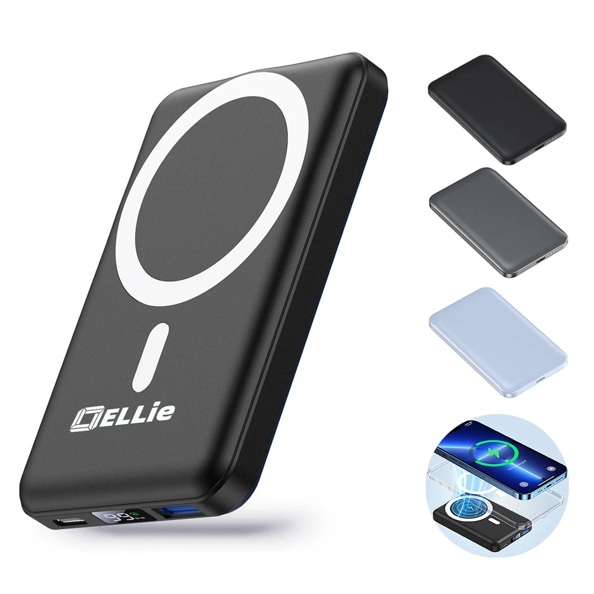 10,000mAh Portable card size magnetic power banks 1