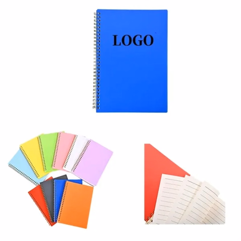 Spiral semi transparent frosted notebook