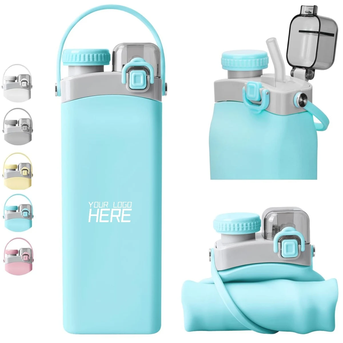 Silicone Reusable Water Bottle 1