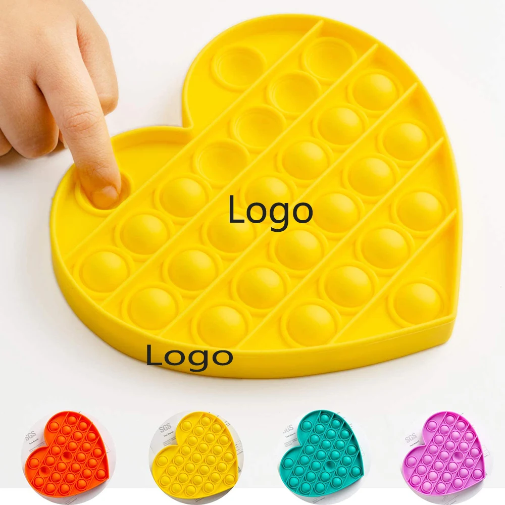 Heart Shape Pure Color Push Pop 1