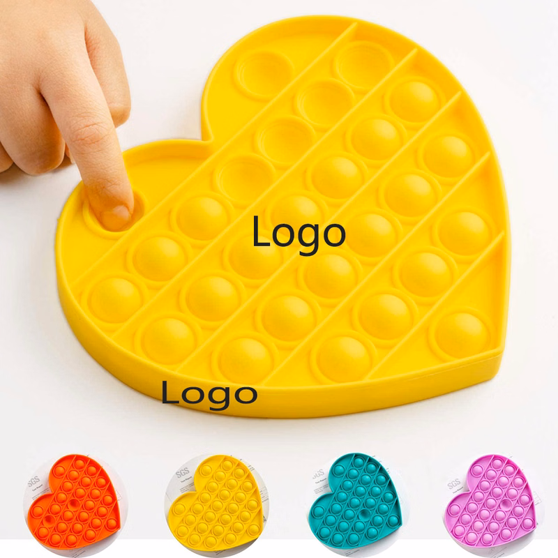 Heart Shape Pure Color Push Pop