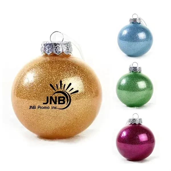 Flat Shatterproof Ornament Christmas Glossy Ball 1