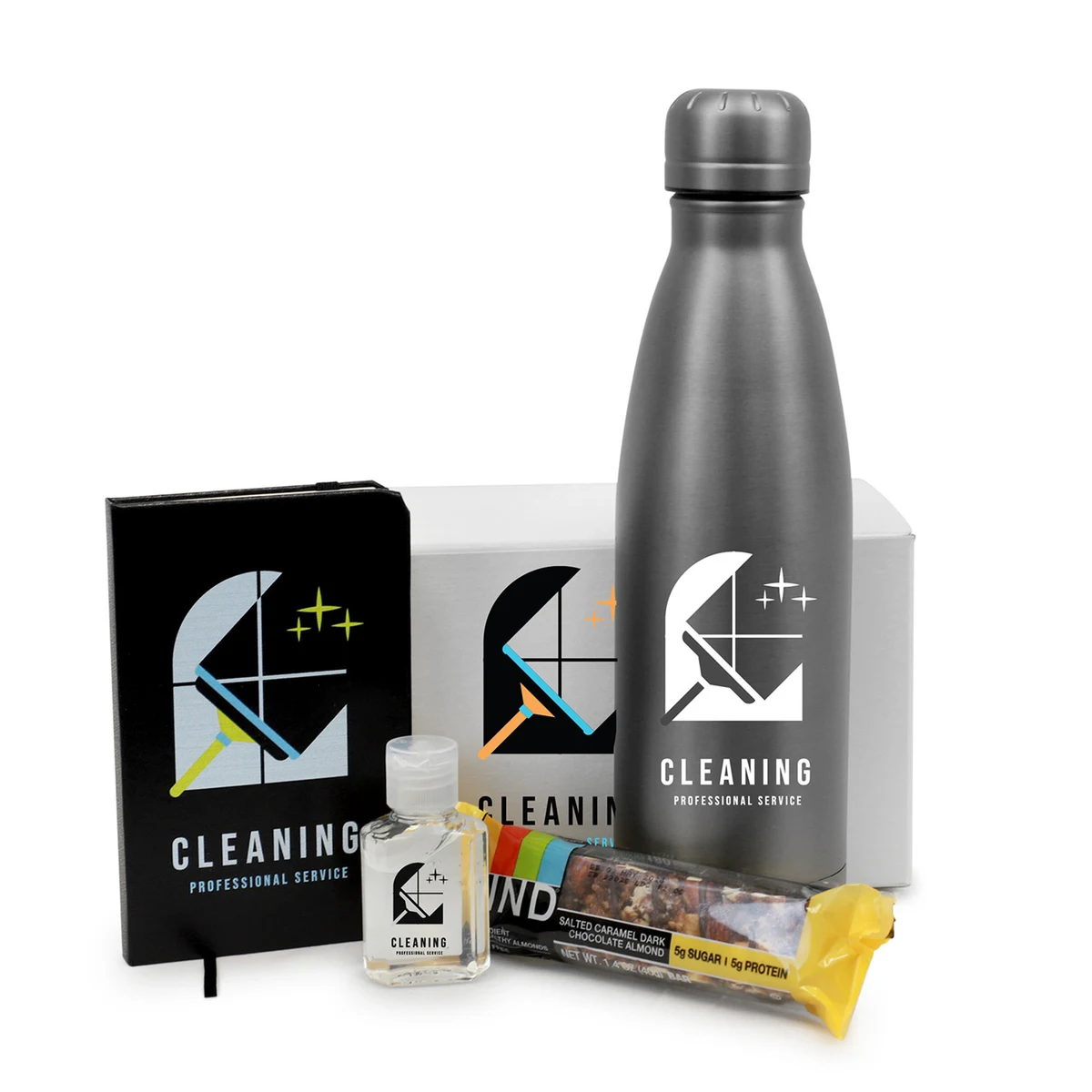 Inspire & Nourish Gift Box, custom water bottle with logo imprint 1