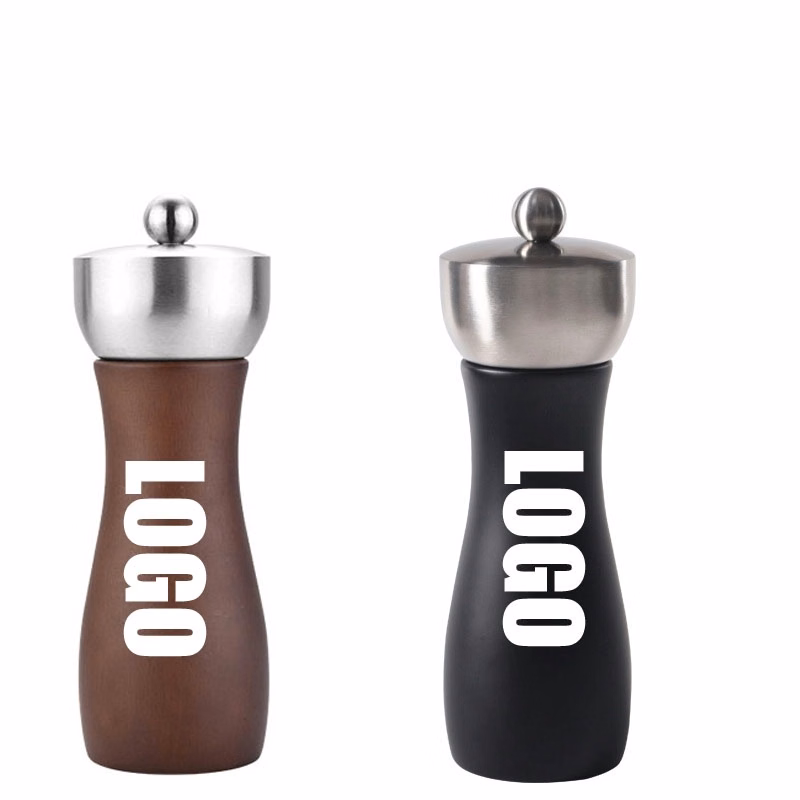 Custom 6.7 inch  tall Wooden Pepper or Salt Mill
