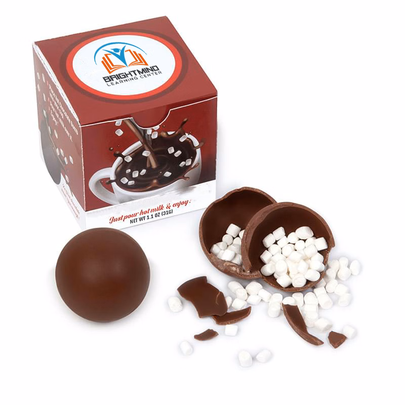 Hot Chocolate Bomb in Full Color Gift Box - Stock Design or Fully Custom Design on Box Available