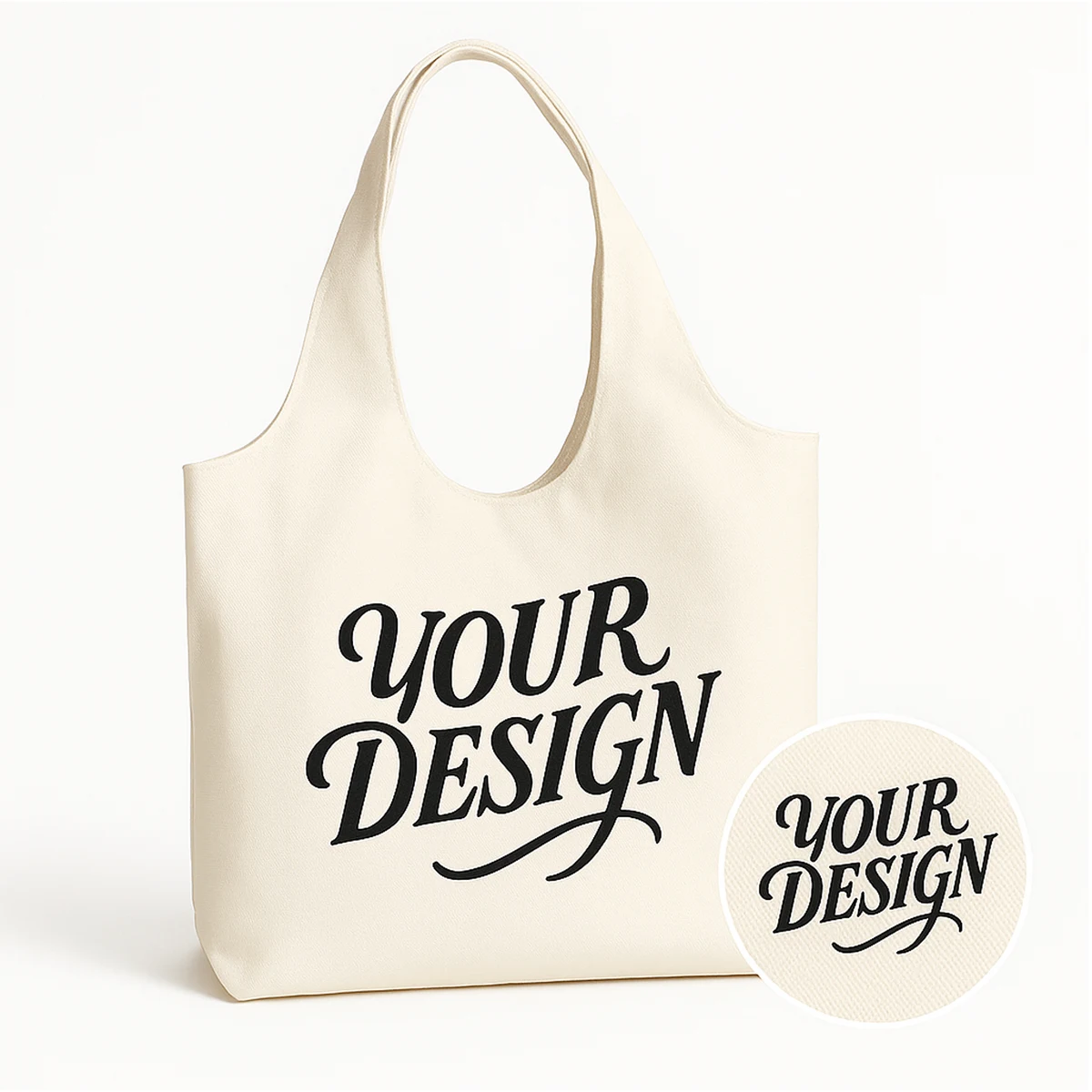 Reusable Canvas Shopping Bag, custom tote bag with logo imprint 1