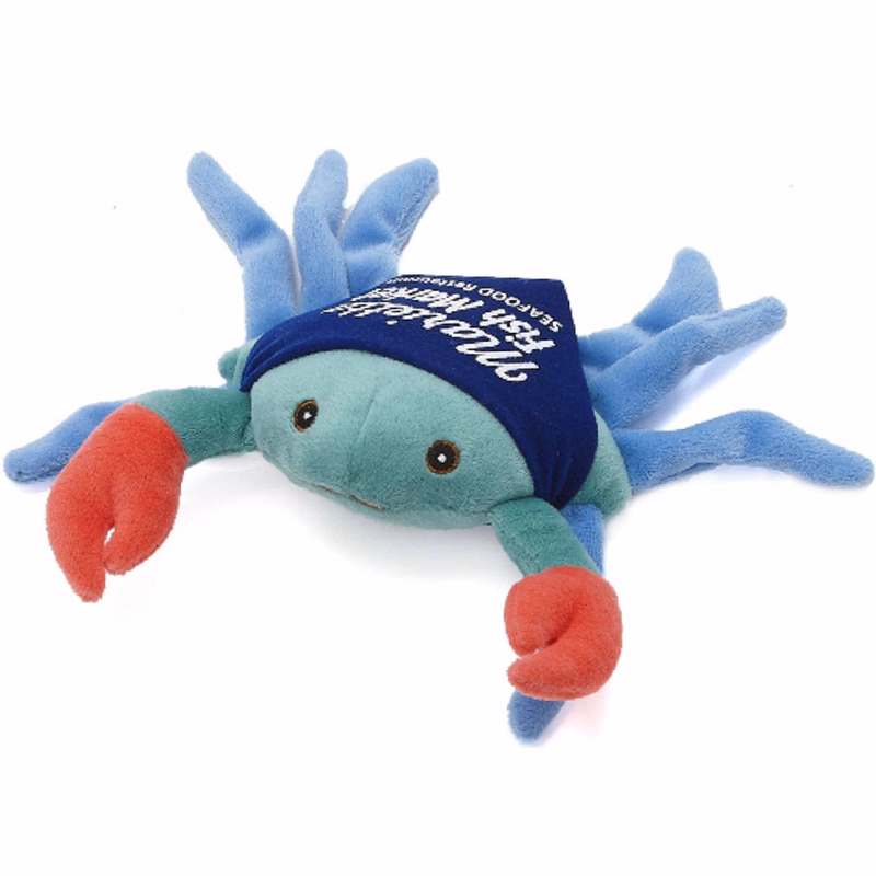 8" Aquatic Beanie Blue Crab
