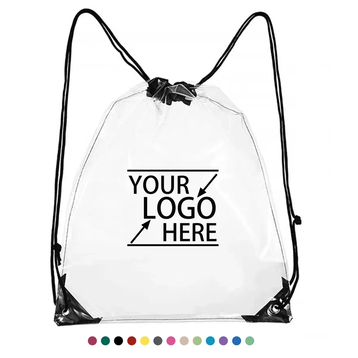 Easy Check Clear Drawstring Bag 1