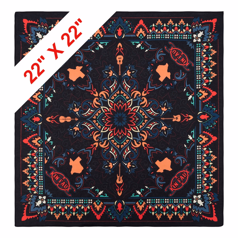 22" X 22" Outdoor Polyester Bandanna (Ocean)