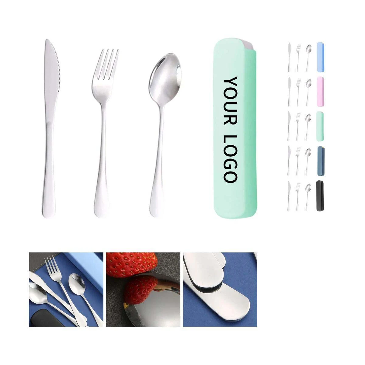 Stainless Steel Cutlery Set with Storage Case 1
