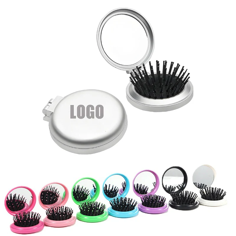Travel Disk Brush & Mirror 1
