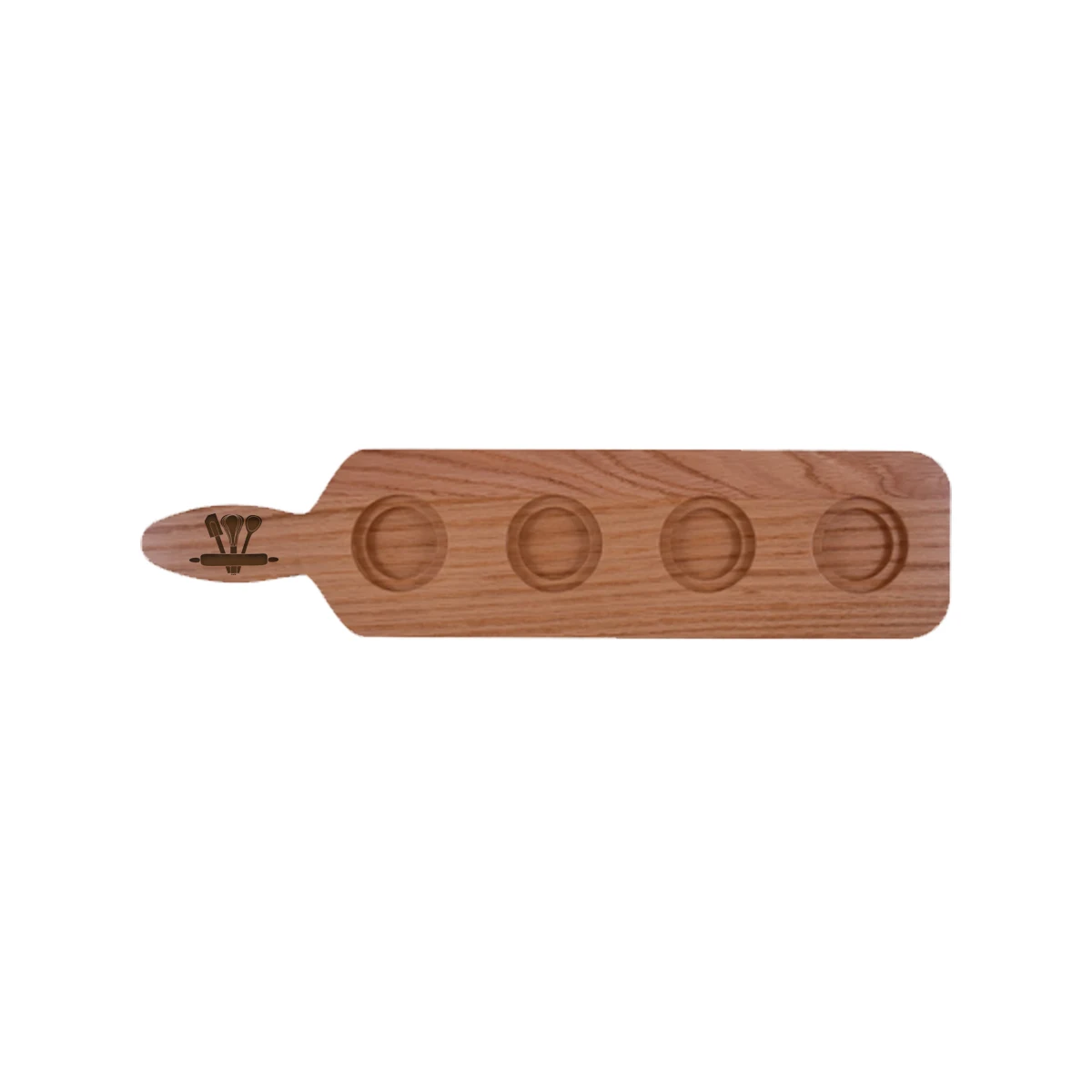 Oak Paddle 4-Slot Sampler Board 1