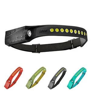 Portable LED Headlamp With Side Flashlight And Silicone Band 1