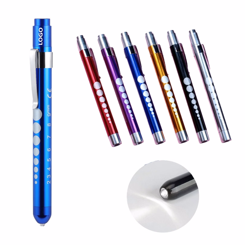 Aluminum Medical Nurse Penlight w/Pupil Gauge