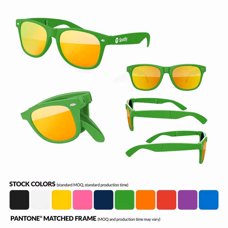 Foldable Retro Mirror Sunglasses