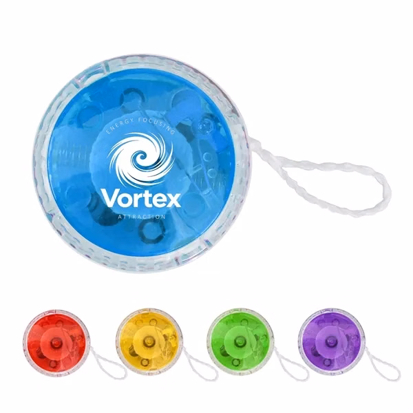 Custom LED Light Up Yo Yo with Auto Return — Fun Promotional Toy for All Ages