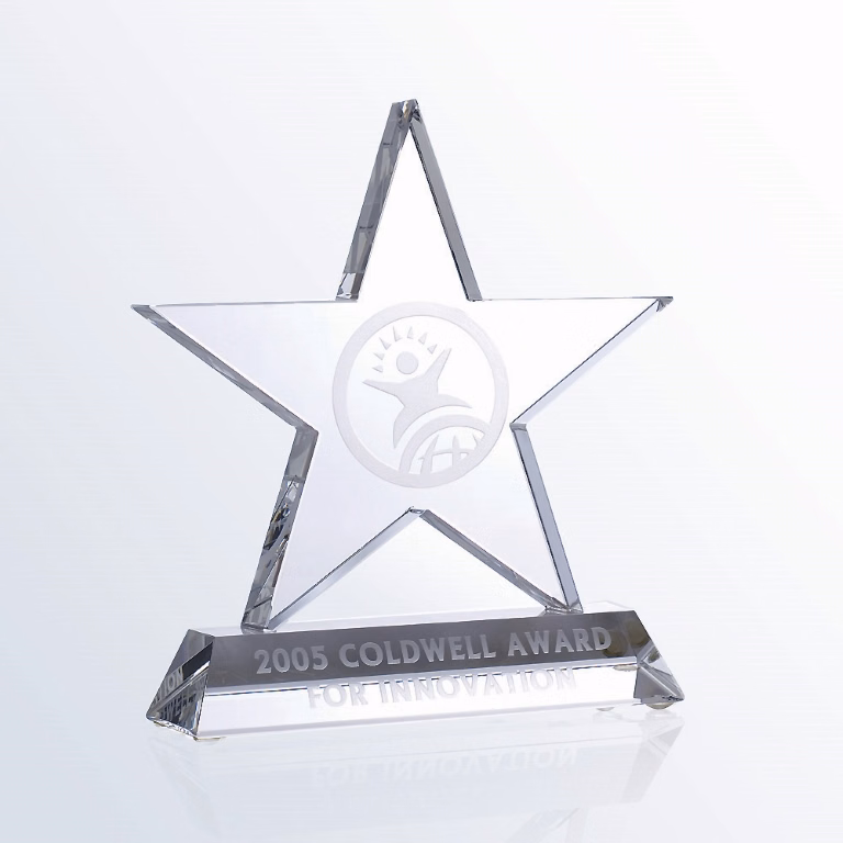 Motivation Star Optic Crystal Award - Large