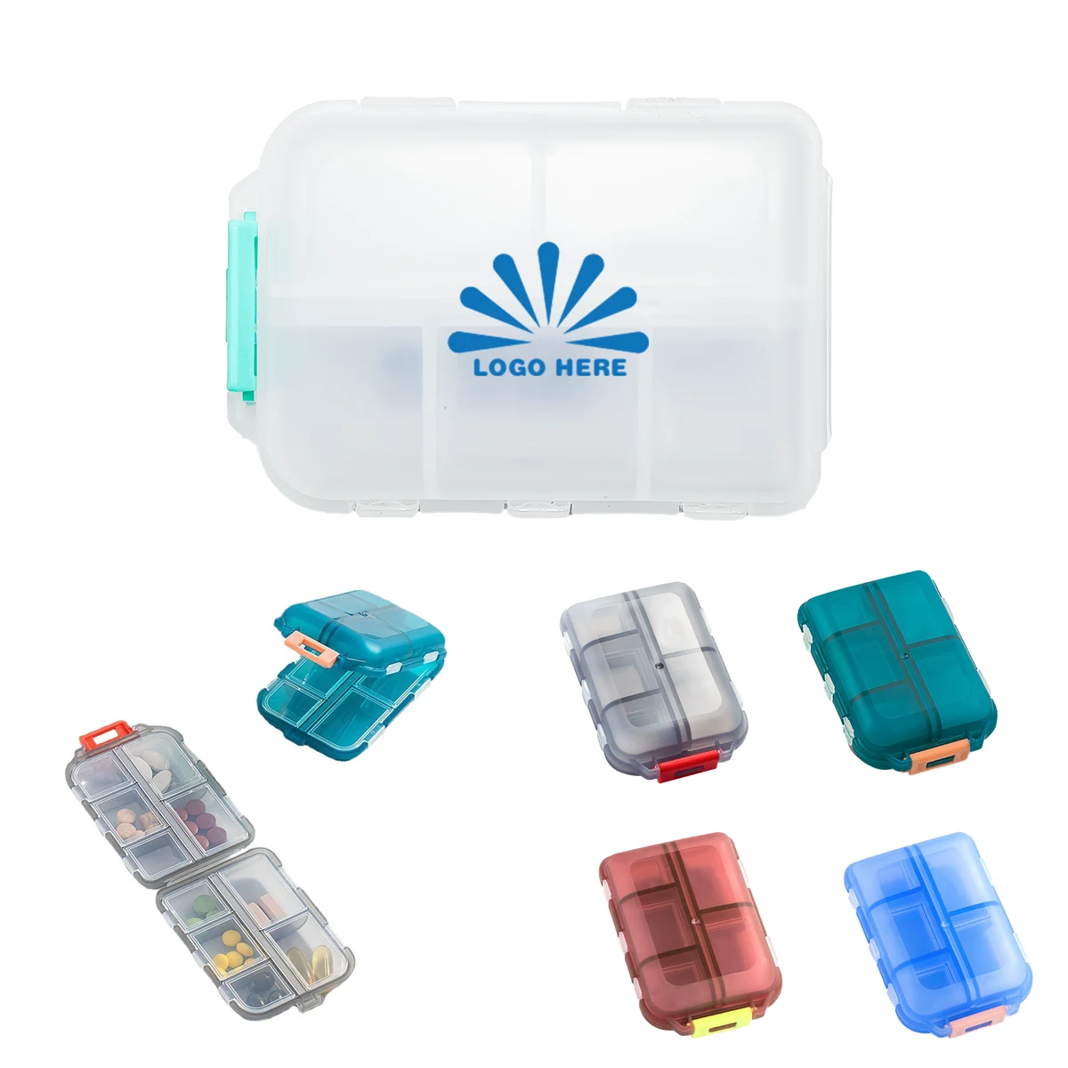 Double Layer 10 Grid Pill Box 1