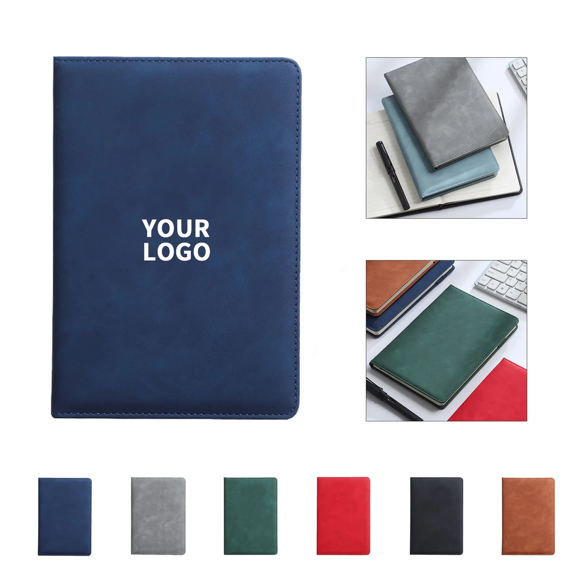 Soft Cover Leather Business Notebook With Bookmark 1