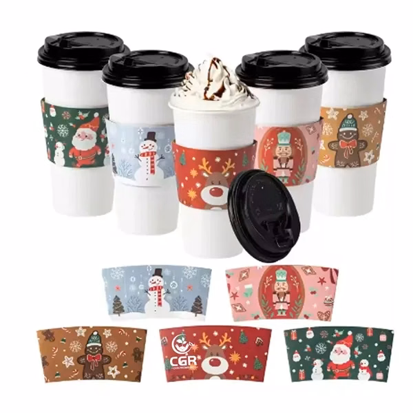 Double Layer Craft Paper Coffee Cup Sleeves