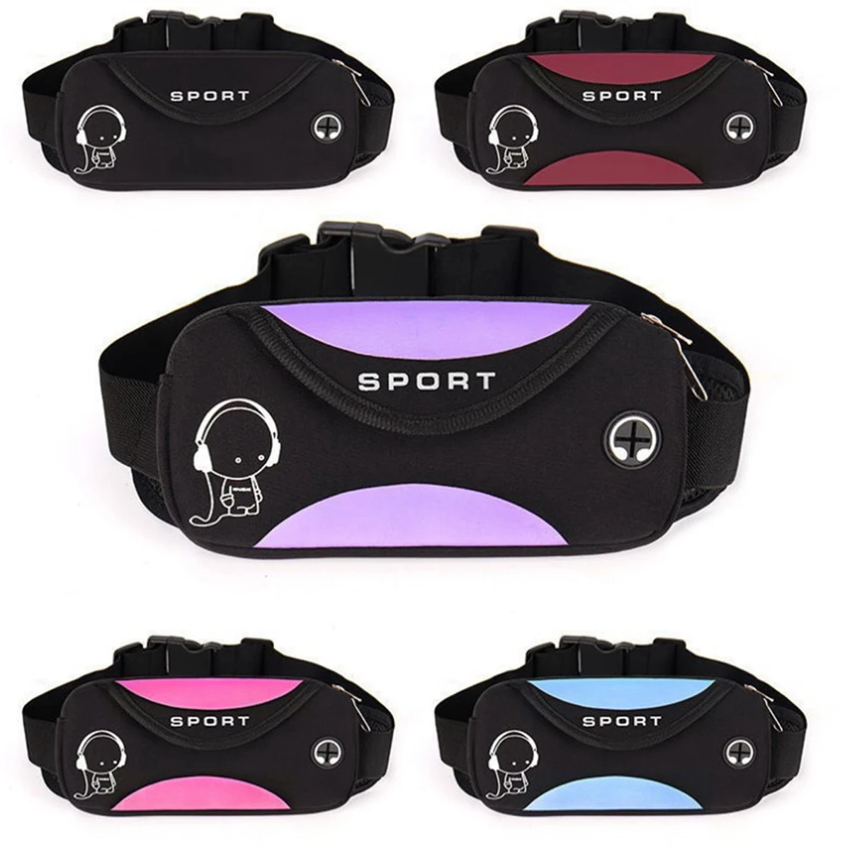 Outdoor Waterproof Waist Bag with Earphone Hole 1