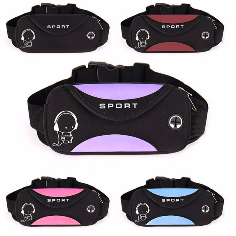 Outdoor Waterproof Waist Bag with Earphone Hole