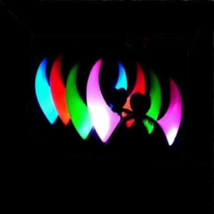 Halloween Ox Horn 2 LEDs Light Hairband Flash Hoop 1
