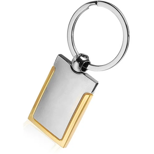 Gold Trim Metal Keychain 1