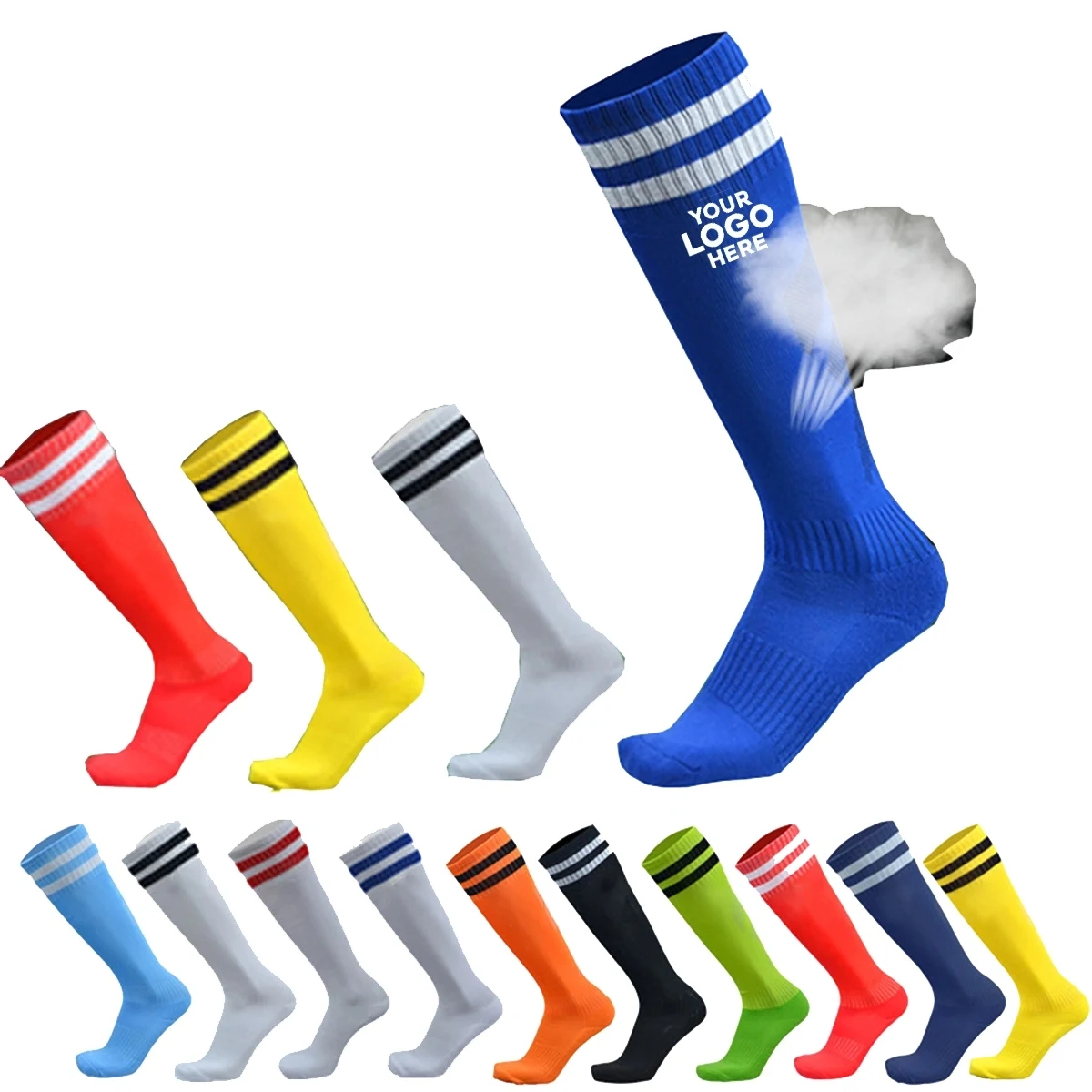 Children's non-slip long tube over the knee football socks 1