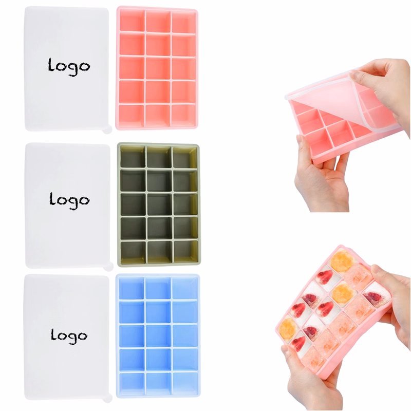 15 Cavity Silicone Ice Cube Tray Square Mold for Home U