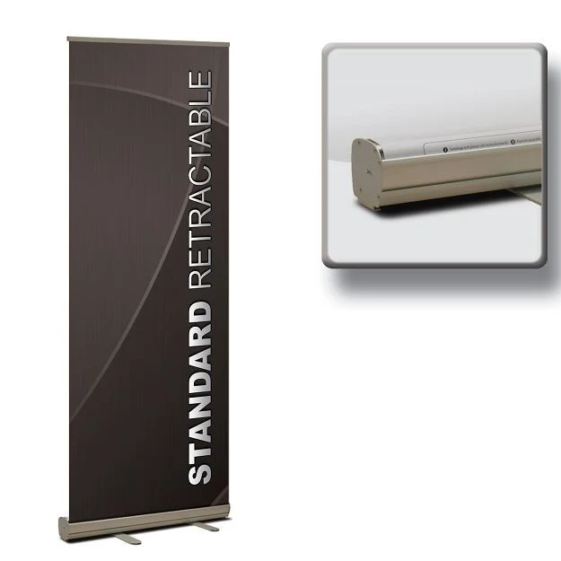 Standard Retractable Kit, Fabric Retractable Banner Stand, 33" x 80" 1