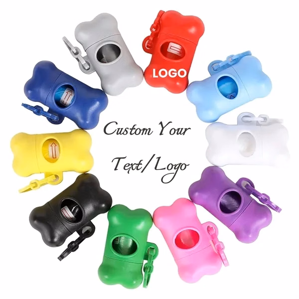 Custom Pet Waste Bag Dispenser with 120 Biodegradable Bags — Portable Dog Accessory