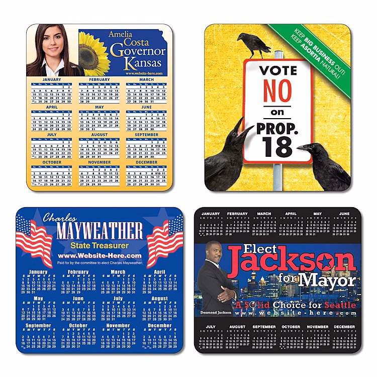 Political Calendar Magnet - 3.5x4 Round Corners - 20 mil.