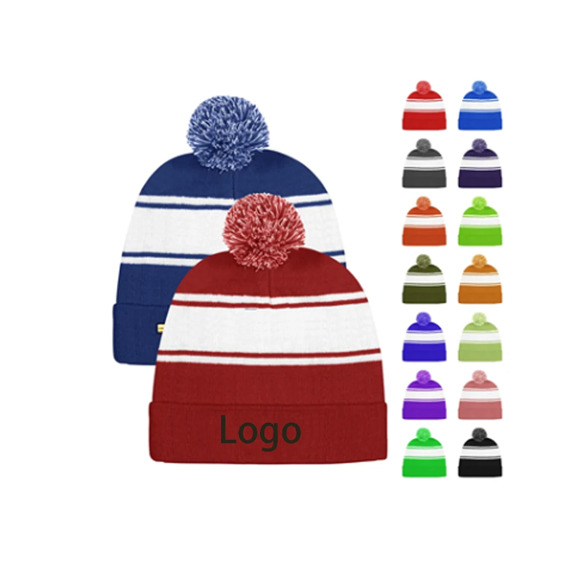 Custom Knit Beanie with Pom 1