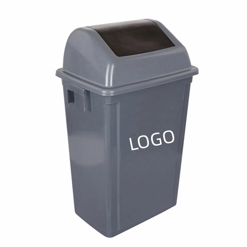 13 Gallon Square Plastic Dustbin with Lid