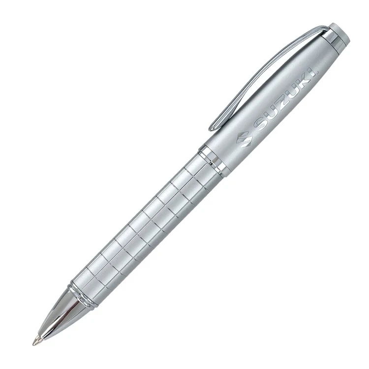 Landmark Twist Action Ballpoint Pen w/ Diamond Cut Grid Accent 1