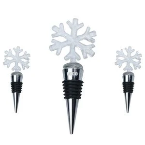 Charming Clear Snowflake Wine Cork Bottle Stopper 1