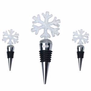 Charming Clear Snowflake Wine Cork Bottle Stopper