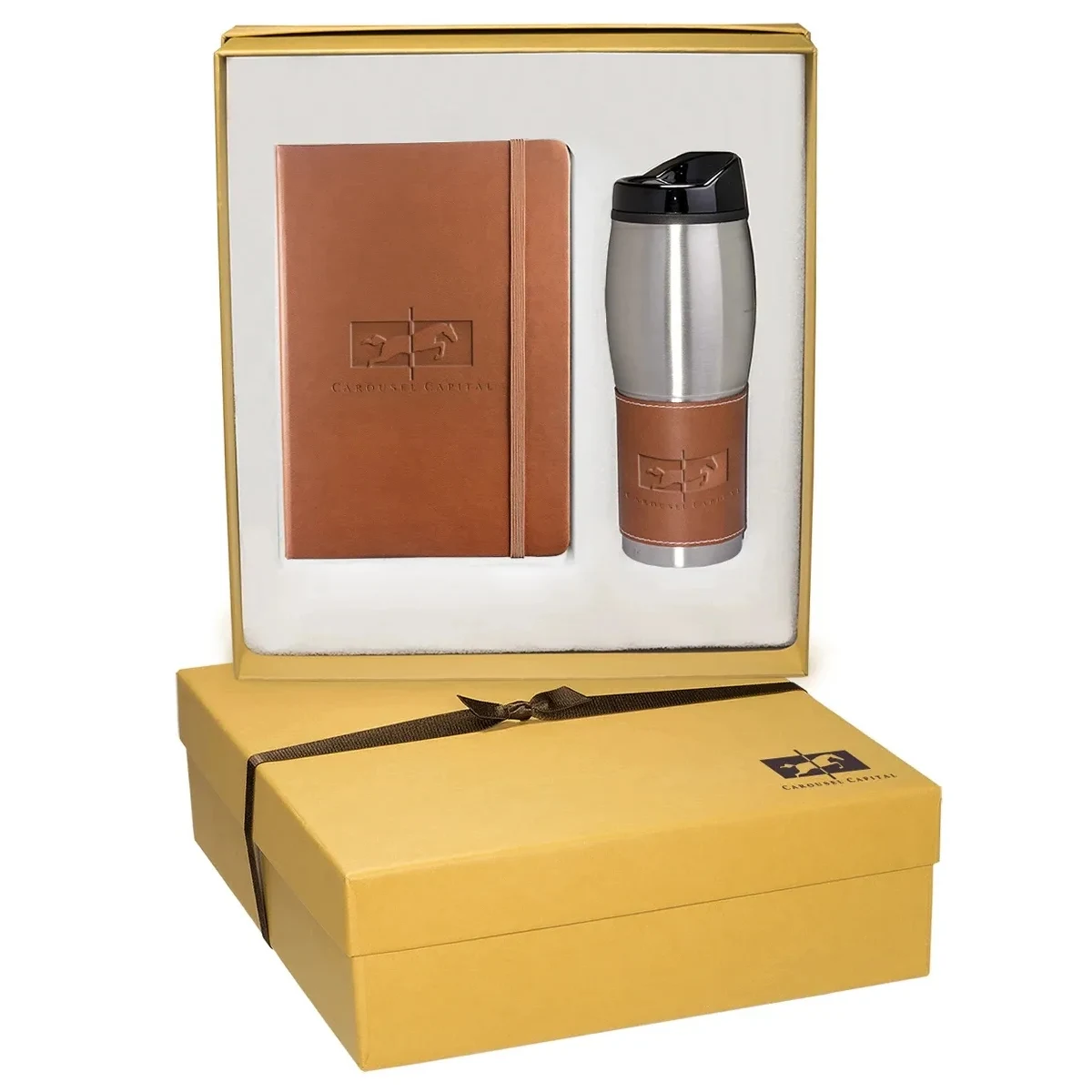 Custom Notebook and Water Bottle Gift Set 1