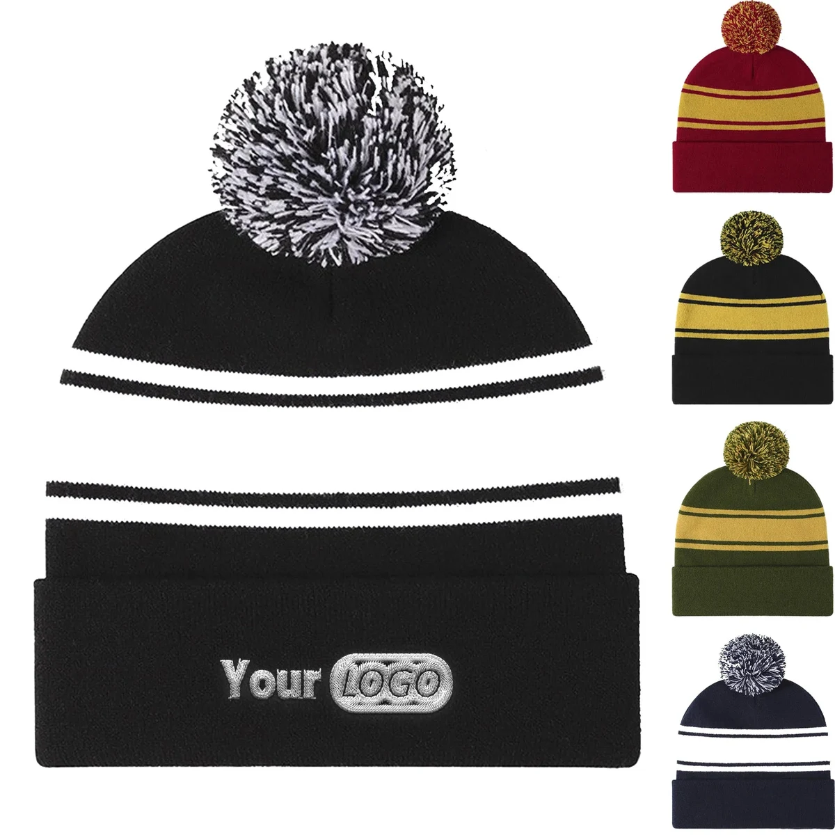 Outdoor Pom Knit Beanie 1