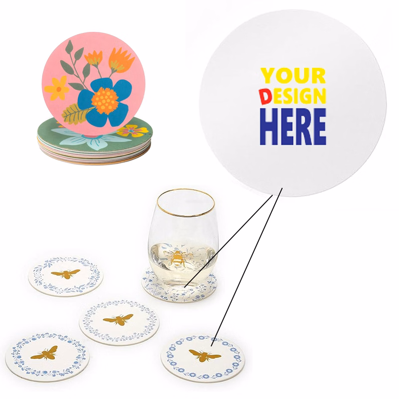 Customizable Absorbent Paper Coaster
