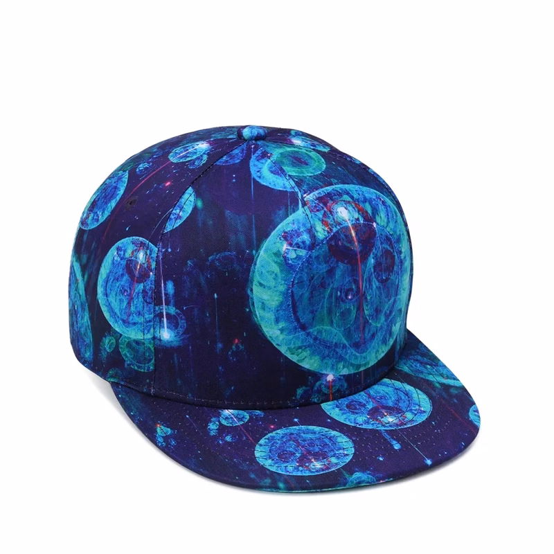 All Over Print Moon Snapback Hat