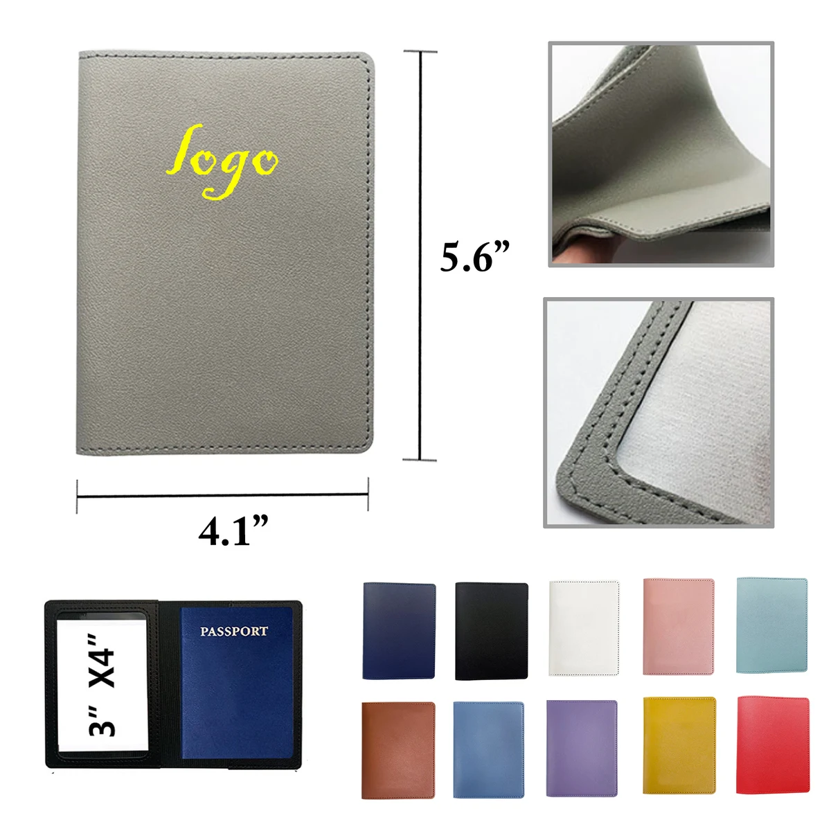 MOQ100 Premium PU Leather Passport Cover 1